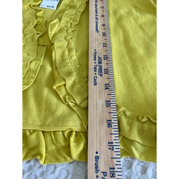NWT INC Electric Sun Open Ruffle Cardigan Sz‎ PL - Picture 8 of 8